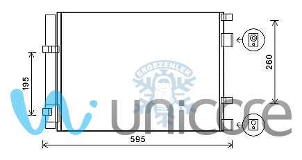 RADYATÖR, UNICORE 20HYAC07B, 97606-1R300,  HYUNDAI ACCENT BLUE 1.6CRDI 2011+ , ÖLÇÜ: 53x37cm