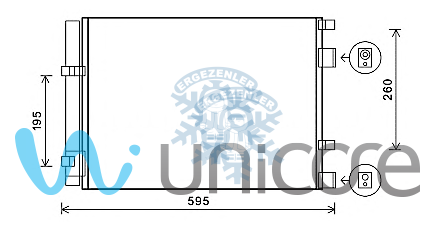 RADYATÖR, UNICORE 20HYAC07B, 97606-1R300,  HYUNDAI ACCENT BLUE 1.6CRDI 2011+ , ÖLÇÜ: 53x37cm