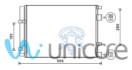 RADYATÖR, UNICORE 20HYAC07B, 97606-1R300,  HYUNDAI ACCENT BLUE 1.6CRDI 2011+ , ÖLÇÜ: 53x37cm