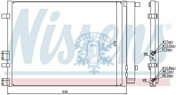 RADYATÖR, NİSSENS 940221,  HYUNDAI i20 (09-) 1.2i 16V G , ÖLÇÜ: 53x38cm