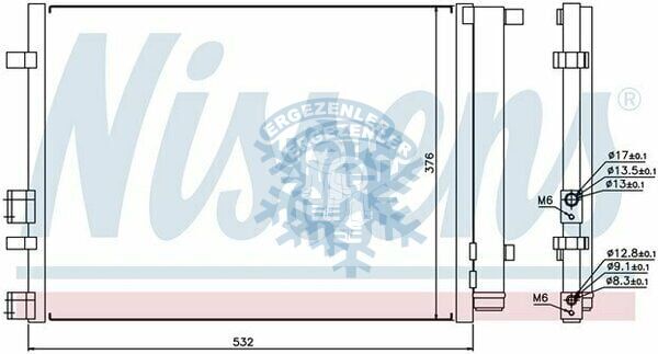 RADYATÖR, NİSSENS 940221,  HYUNDAI i20 (09-) 1.2i 16V G , ÖLÇÜ: 53x38cm