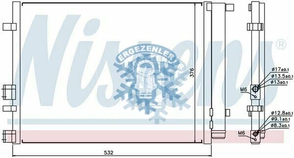 RADYATÖR, NİSSENS 940221,  HYUNDAI i20 (09-) 1.2i 16V G , ÖLÇÜ: 53x38cm