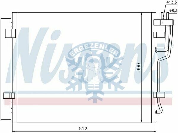 RADYATÖR, HYUNDAİ i30 (07-) DIESEL / KIA CEED (07-) DIZEL , ÖLÇÜ: 51x38 cm