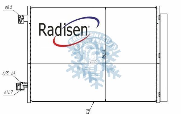 RADYATÖR, RADİSEN, MERCEDES W206, ÖLÇÜ: 66x46 cm