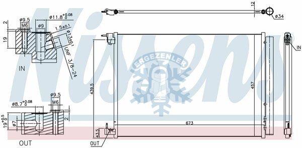 RADYATÖR, Nisens 940519 940432, MERCEDES BENZ C-CLASS W 205 (14-) AMG C 43, ÖLÇÜ: 67x46 cm