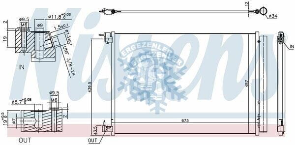 RADYATÖR, Nisens 940519 940432, MERCEDES BENZ C-CLASS W 205 (14-) AMG C 43, ÖLÇÜ: 67x46 cm