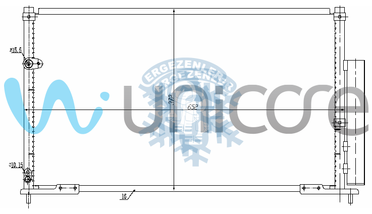 RADYATÖR, HONDA CIVIC FD6 KASA 2010-2012 , ÖLÇÜ: 650*370 mm