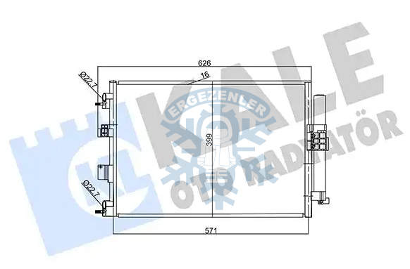 RADYATÖR, KALE 357380, FORD C-MAX III , FOCUS III , GRAND C-MAX, KUGA II, TOURNEO CONNECT, GRAND TOURNEO CONNECT, TRANSİT CONNECT, ÖLÇÜ: 59x42 cm