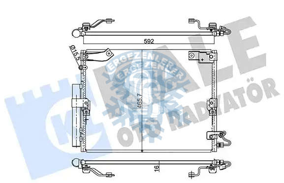 RADYATÖR, KALE 342640, TOYOTA LAND CRUİSER 100, ÖLÇÜ: 60.5x46 cm