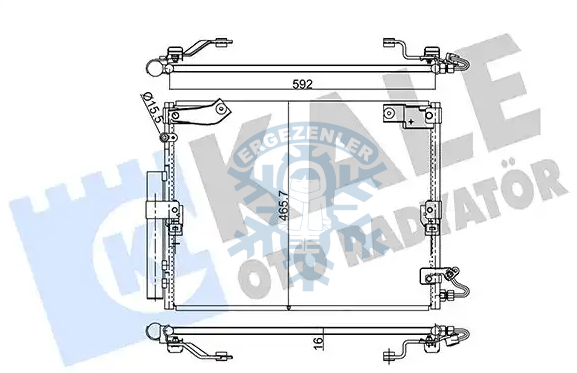 RADYATÖR, KALE 342640, TOYOTA LAND CRUİSER 100, ÖLÇÜ: 60.5x46 cm