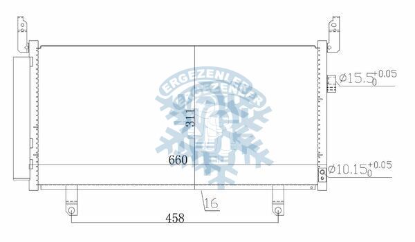 RADYATÖR, SUBARU FORESTER (12-) 2.0D, 2.0i 16V, 2.0 TURBO, ÖLÇÜ:  66x31 cm