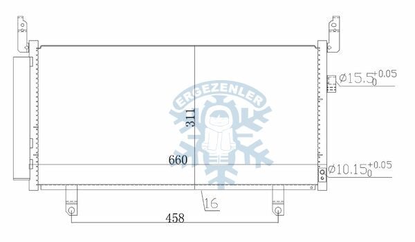 RADYATÖR, SUBARU FORESTER (12-) 2.0D, 2.0i 16V, 2.0 TURBO, ÖLÇÜ:  66x31 cm