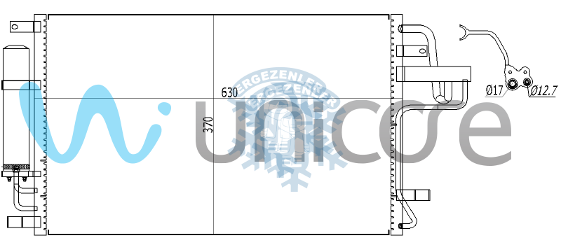 RADYATÖR, 97606-2E000, UNICORE 20HYTU00B, HYUNDAI TUCSON, KIA SPORTAGE 2004+
