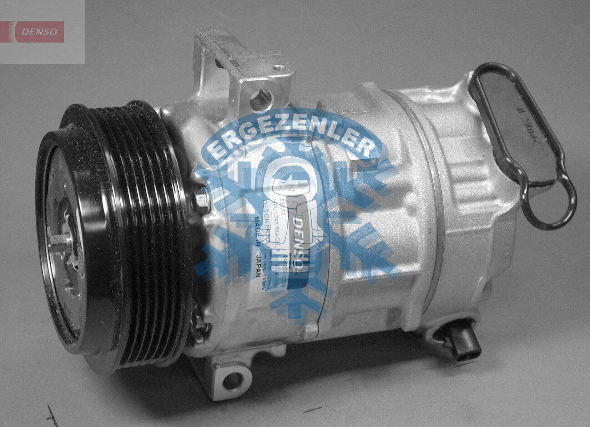 Kompresör (PV6), DCP09017, FIAT BRAVO II, PUNTO, OE:248300-0950 ,447190-2130 , 447260-0350 , 5D337-5000 , 55701201 , 71746716 , 095200-79JA0 , 95200-79JA0