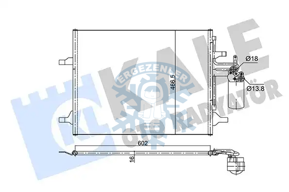RADYATÖR, KALE 353075, VOLVO S60 II / S80 II / V60 / V70 III / XC60 / XC70, ÖLÇÜ: 62x46.5 cm