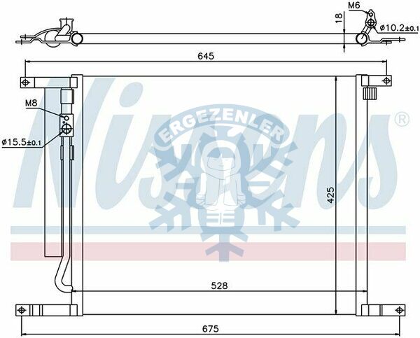 RADYATÖR, NISSENS 940335, CHEVROELT AVEO (09-) 1.2, 1.4, ÖLÇÜ: 53x43 cm