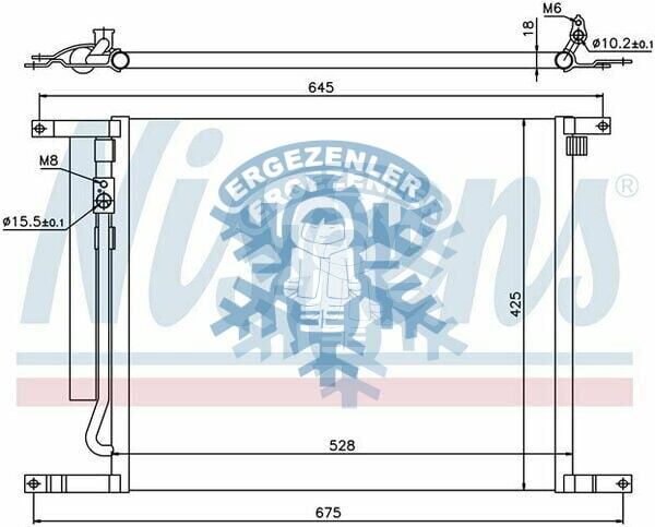 RADYATÖR, NISSENS 940335, CHEVROELT AVEO (09-) 1.2, 1.4, ÖLÇÜ: 53x43 cm