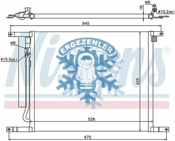 RADYATÖR, NISSENS 940335, CHEVROELT AVEO (09-) 1.2, 1.4, ÖLÇÜ: 53x43 cm