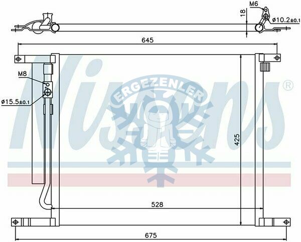 RADYATÖR, NISSENS 940335, CHEVROELT AVEO (09-) 1.2, 1.4, ÖLÇÜ: 53x43 cm