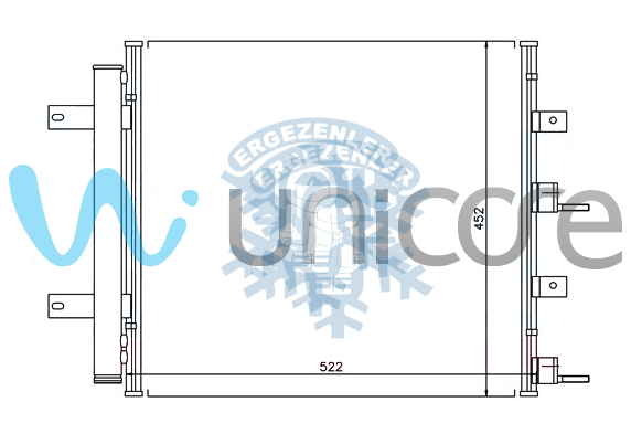 RADYATÖR, JAGUAR XF 3.0 2008-2015, S-TYPE2 X200 3.0 V6 1999-2007, 4.2 V8, R4.2 V8 2002-2007 522*452