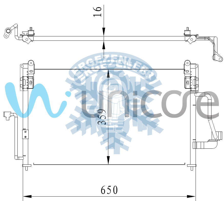 RADYATÖR,UNICORE 20DWNU01B DAEWOO NUBIRA2 1999+ 640*360
