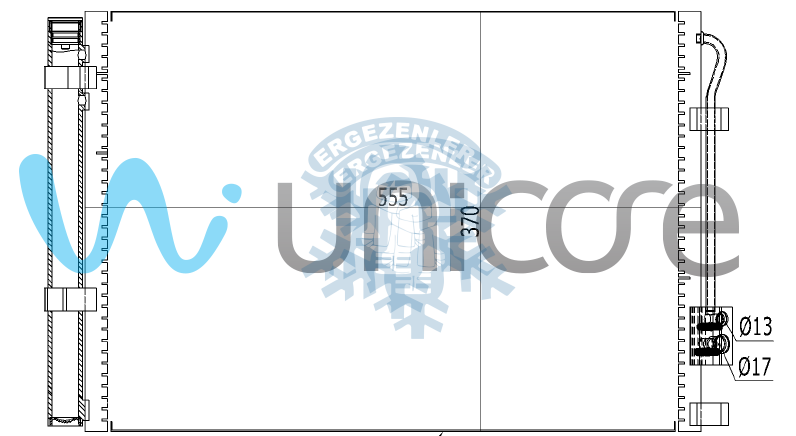 KLİMA RADYATÖRÜ, UNICORE 20HYAC06B, 97606-1R000, HYUNDAI ACCENT BLUE 1.4CVVT BENZİN 2011+