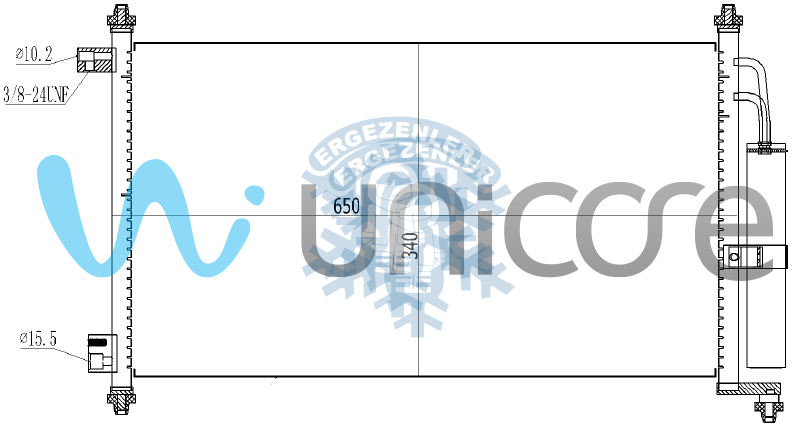 RADYATÖR, NISSAN MICRA 1.2, 1.4 2003+, JUKE 1.6 2010+ , ÖLÇÜ: 605*350 mm