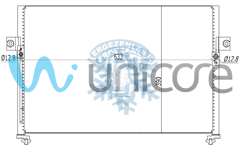 RADYATÖR, UNICORE 20HYST00B, HYUNDAI STAREX , ÖLÇÜ: 590*390 mm