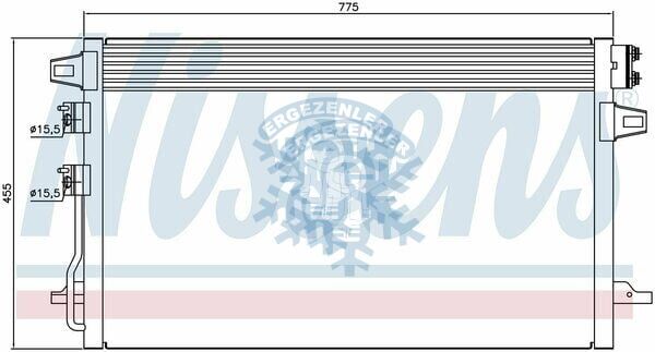 RADYATÖR, NISSENS 94829, CHRYSLER VOYAGER III (01-) 2.4 i G YAĞ SOĞUTUCULU, ÖLÇÜ: 77x45.5 cm