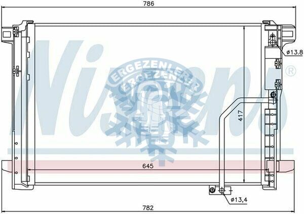 RADYATÖR, NISSENS 940035, MERCEDES 204 KASA (204-500-0254)