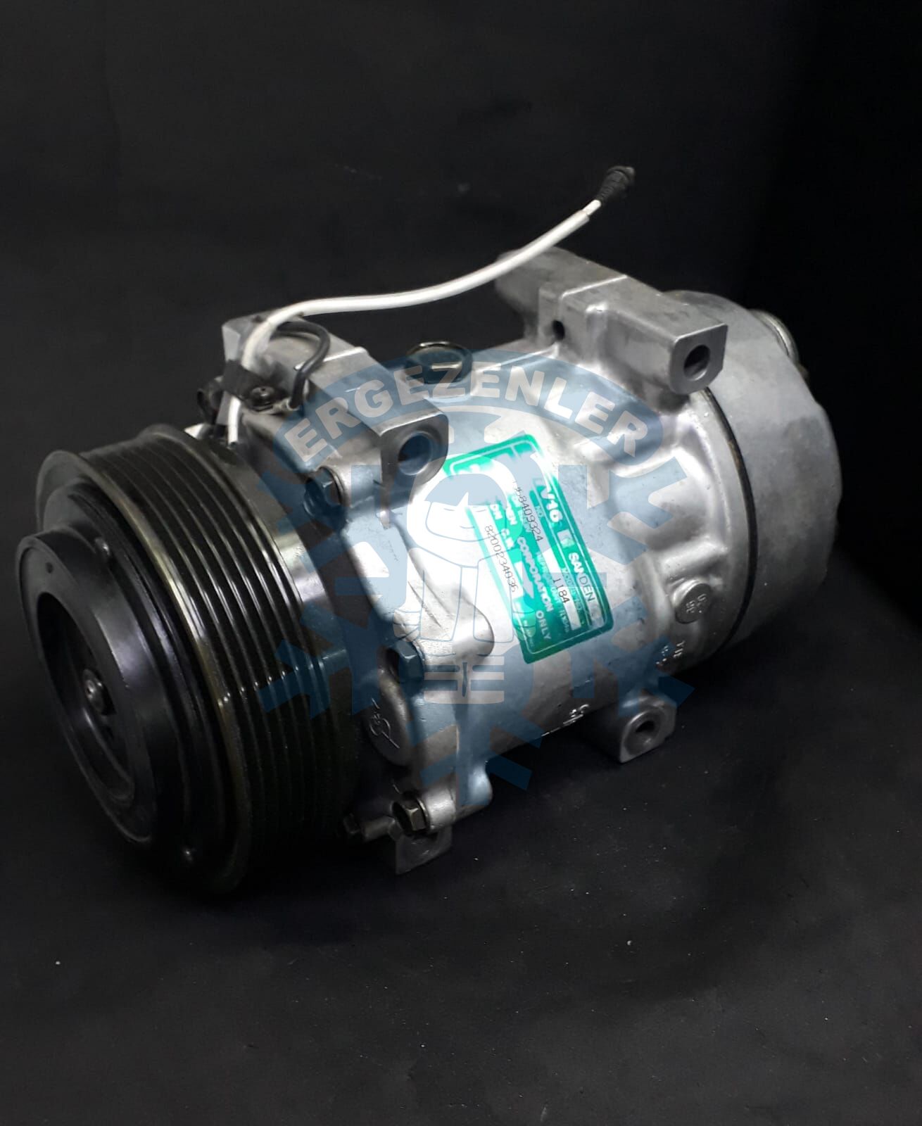 Kompresör SD7V16 İş Makinesi 12v Arkadan Çıkış 6pk
