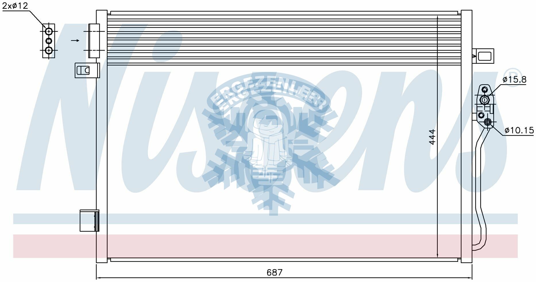 RADYATÖR, FİAT FREEMONT (11-) 2.0 JTD D, 2.4 i 16V, 3.6 i V6 G