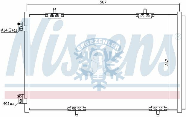 RADYATÖR, NISSENS 940333, PEUGEOT 301 (12-) BlueHDI / C-ELYSEE (12-) , OE: 9674994280 96749942