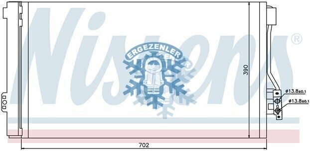 RADYATÖR, NISSENS 94674, MERCEDES VITO / VIANO W 639 (03-) 2.0 CDI TEK CİVATALI , OE: 6398350070 6398350370 A6398350070 A6398350370