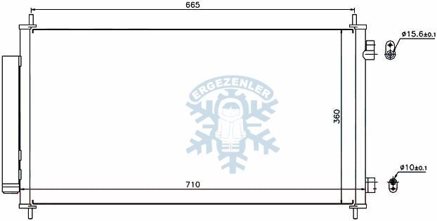 RADYATÖR, NISSENS 940163, HONDA CR-V (06-) 2.0i 16V , ÖLÇÜ: 705x362x16 mm