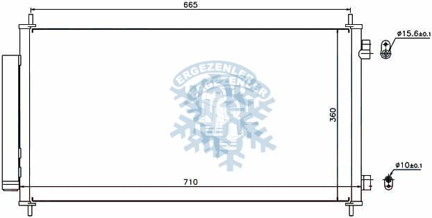 RADYATÖR, NISSENS 940163, HONDA CR-V (06-) 2.0i 16V , ÖLÇÜ: 705x362x16 mm