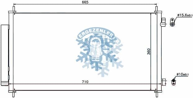 RADYATÖR, NISSENS 940163, HONDA CR-V (06-) 2.0i 16V , ÖLÇÜ: 705x362x16 mm
